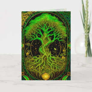 Green Tree of Life  grafische arts Kaart