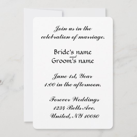 Green Tree of Life Wedding Invitation Kaart (Achterkant)