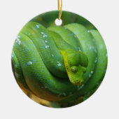 Green Tree Python Snake Keramisch Ornament (Voorkant)