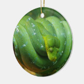 Green Tree Python Snake Keramisch Ornament (Links)