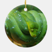 Green Tree Python Snake Keramisch Ornament (Achterkant)