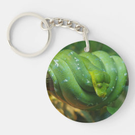 Green Tree Python Snake Sleutelhanger