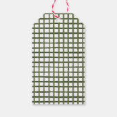 Green Tree Script Holiday Gift Labels Cadeaulabel (Achterkant)