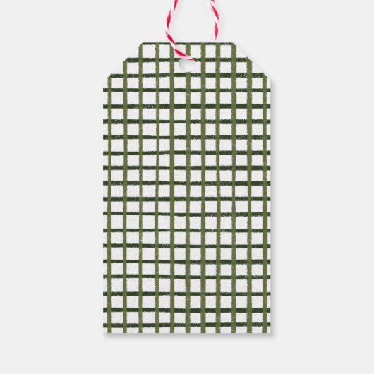 Green Tree Script Holiday Gift Labels Cadeaulabel (Achterkant)