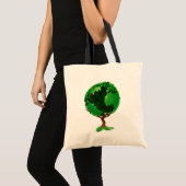 Green Tree Wereldbol Canvas tas (Voorkant (product))