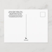 Green Treefrog Good Luck Briefkaart (Achterkant)