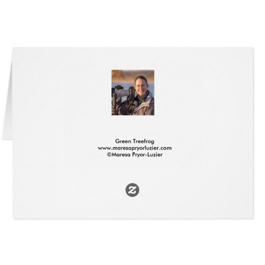 Green Treefrog Kaart (Achterkant Horizontaal)