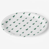 Green Trees Simple Modern Christmas  Papieren Bordje (Gekanteld)