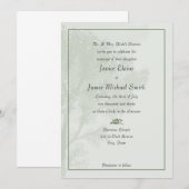 Green Trees Wedding Invitations Kaart (Voorkant / Achterkant)