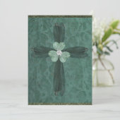 Green Trefoil Cross Kaart (Staand voorkant)