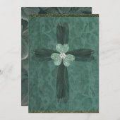 Green Trefoil Cross Kaart (Voorkant / Achterkant)