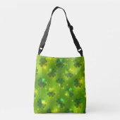 Green Trendy St Patrick's Day Clover Collectie Crossbody Tas (Achterkant)