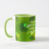 Green Trendy St Patrick's Day Clover Collectie Mok (Links)