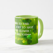 Green Trendy St Patrick's Day Clover Collectie Mok (Voorkant rechts)