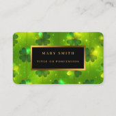 Green Trendy St Patrick's Day Clover Collectie Visitekaartje (Voorkant)