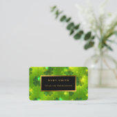 Green Trendy St Patrick's Day Clover Collectie Visitekaartje (Staand voorkant)