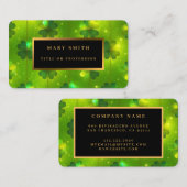 Green Trendy St Patrick's Day Clover Collectie Visitekaartje (Voorkant / Achterkant)