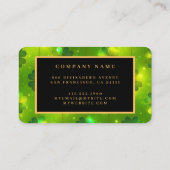 Green Trendy St Patrick's Day Clover Collectie Visitekaartje (Achterkant)