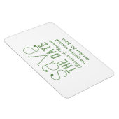 Green Trendy Typografie Save the Date Magnet Magneet (Rechterzijde)