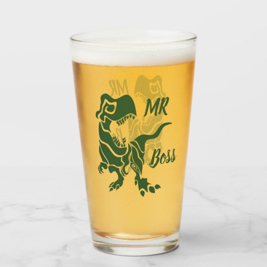 Green Trex de baas Dino Glas (Voorkant gevuld)