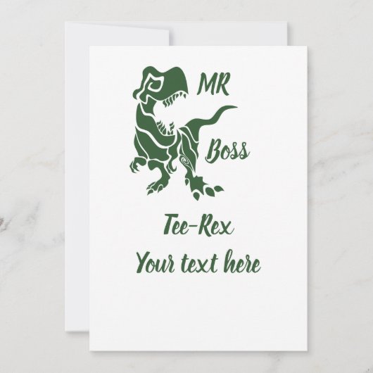 Green Trex de baas Dino Kaart (Voorkant)