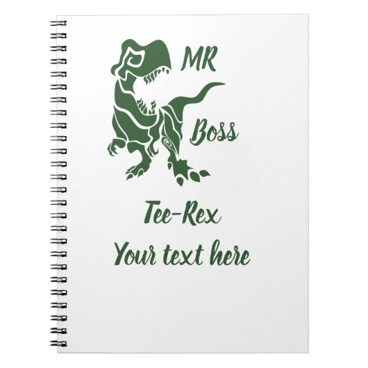 Green Trex de baas Dino Notitieboek (Voorkant)