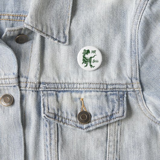 Green Trex de baas Dino Ronde Button 3,2 Cm (In situ)