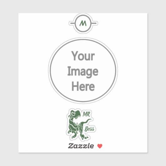 Green Trex de baas Dino Sticker (Vel)