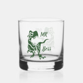 Green Trex de baas Dino Whisky Glas (Achterkant)