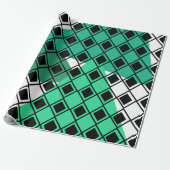 Green Triangle Harlequin Cadeaupapier (Uitgerold)