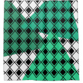 Green Triangle Harlequin Douchegordijn (Voorkant)