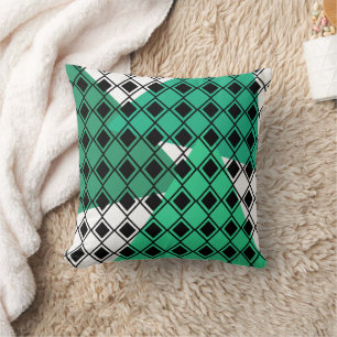 Green Triangle Harlequin Kussen