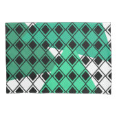 Green Triangle Harlequin Kussensloop (Voorkant)