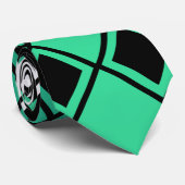 Green Triangle Harlequin Stropdas (Opgerold)