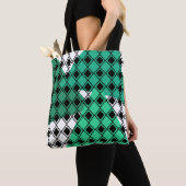 Green Triangle Harlequin Tote Bag (Dichtbij)