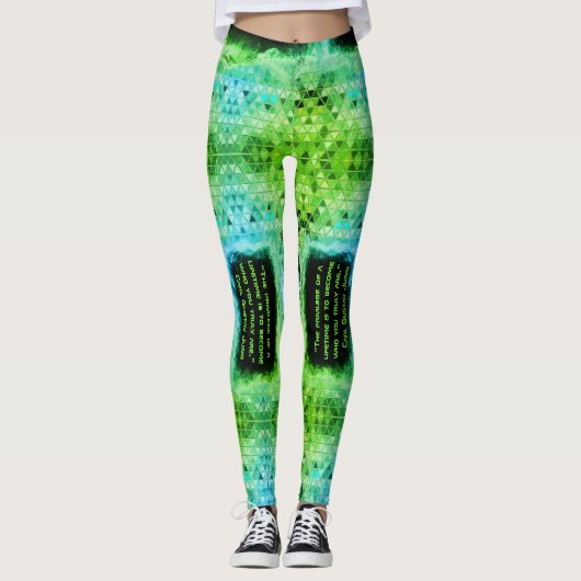 Green Triangles Cyberpunk Leggings (Voorkant)