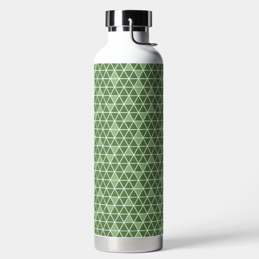 Green Triangles Pattern Water Bottle Waterfles (Links)