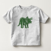 Green Triceratops Toddler T-Shirt (Voorkant)