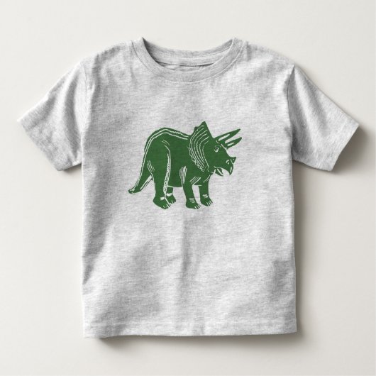 Green Triceratops Toddler T-Shirt (Voorkant)