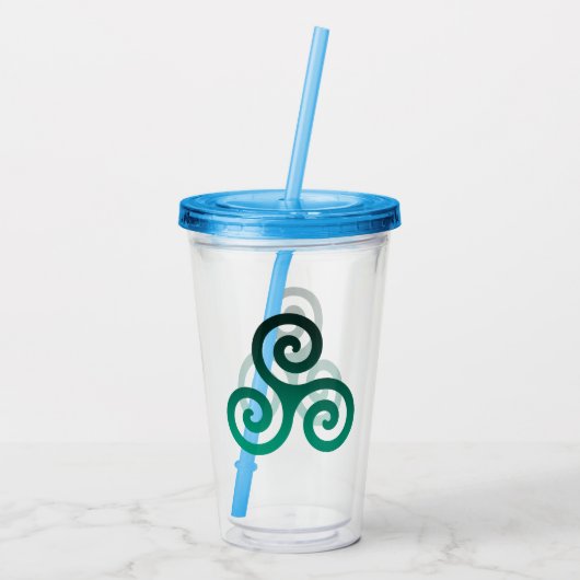 Green Tris Acryl Drinkbeker (Achterkant)