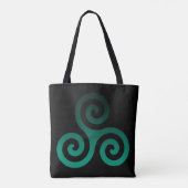 Green Tris Black Tote Bag (Achterkant)