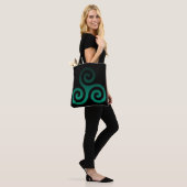 Green Tris Black Tote Bag (Op model)