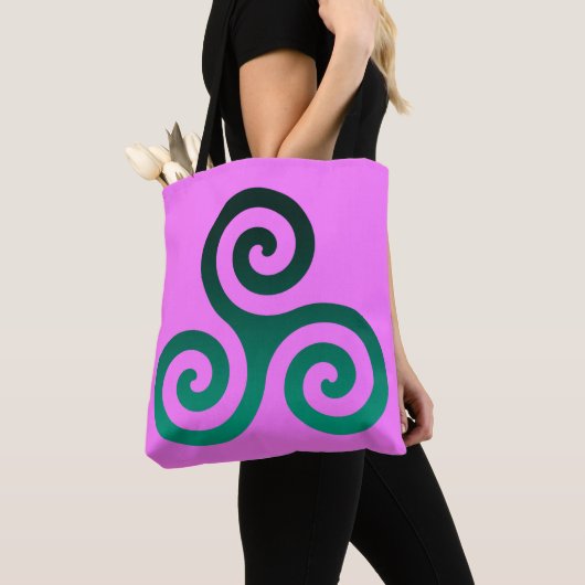Green Tris Fuchsia Pink Tote Bag (Dichtbij)