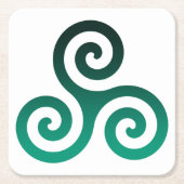 Green Tris Kartonnen Onderzetters (Voorkant)