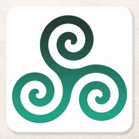 Green Tris Kartonnen Onderzetters (Voorkant)