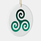 Green Tris Keramisch Ornament (Rechts)