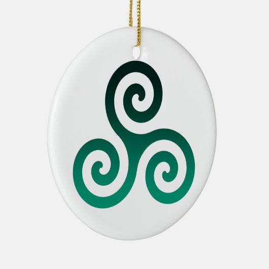 Green Tris Keramisch Ornament (Rechts)