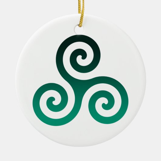 Green Tris Keramisch Ornament (Voorkant)