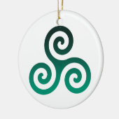 Green Tris Keramisch Ornament (Links)