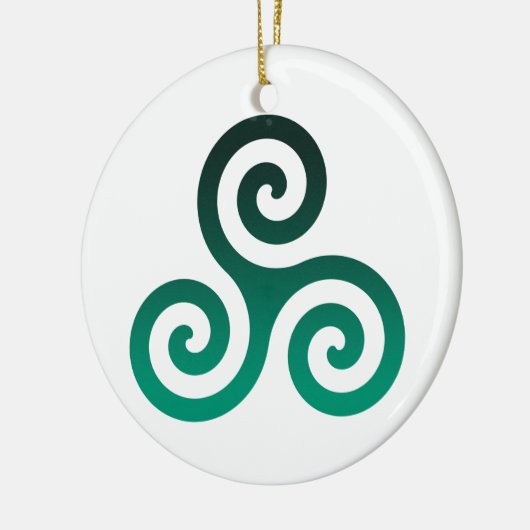 Green Tris Keramisch Ornament (Links)